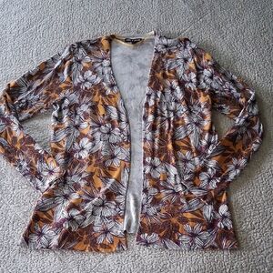 Cable & Gauge Orange and Purple Cardigan Sweater